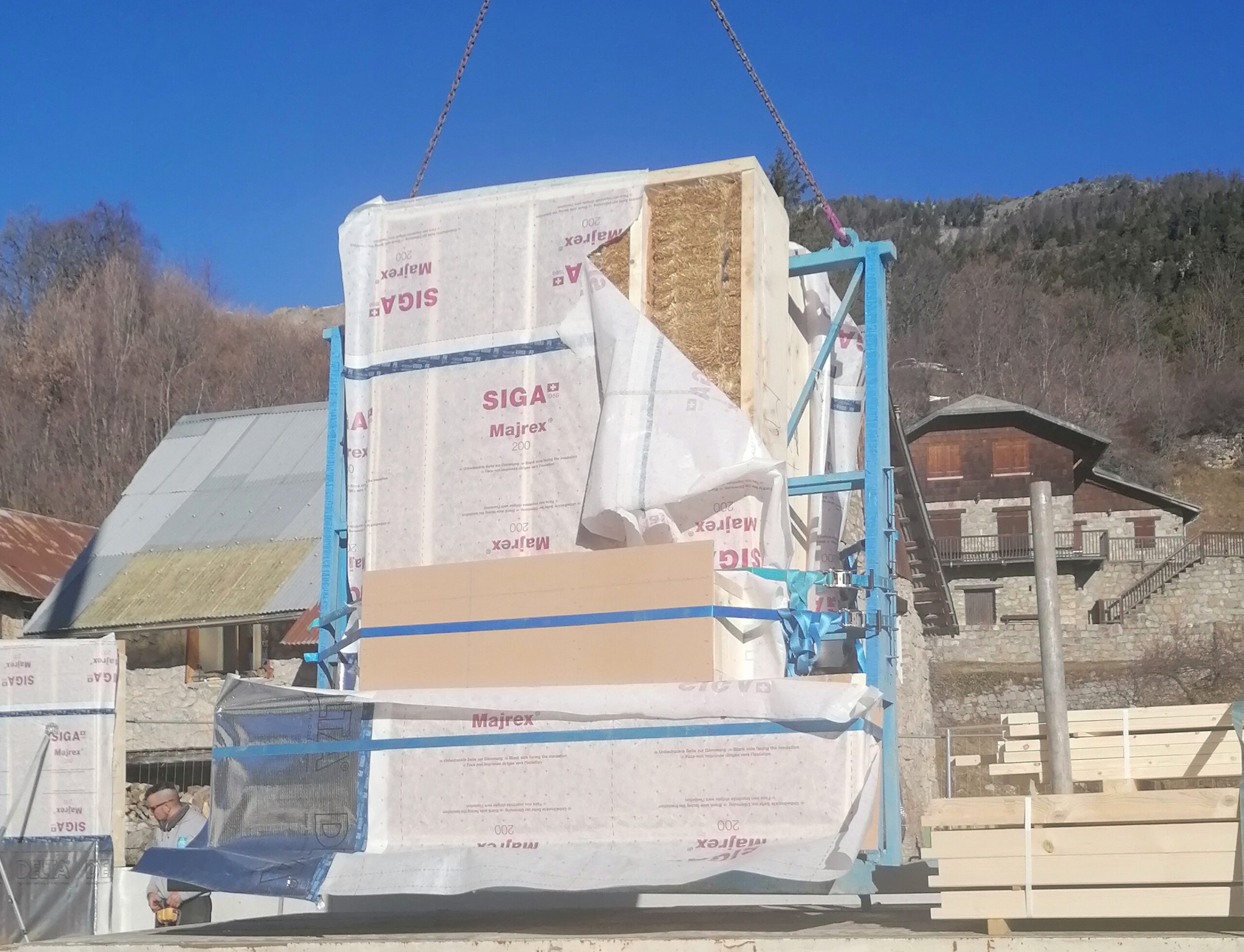 livraison de paille pour construction